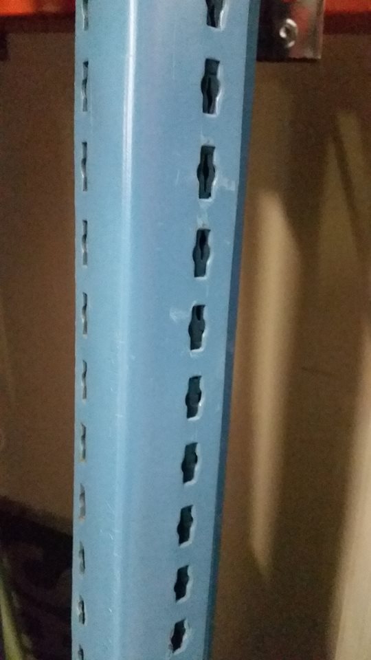 Shelving Triple A Post Used 99H Keyhole (140 Angle) Blue - Used Racking